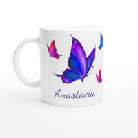 Personalised Pretty Butterflies Gift Mug