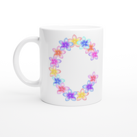 Pretty Flower Alphabet Mug - Frangipani C