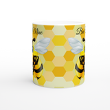“Bee Mine” Beautiful Honey Bee White 11oz Ceramic Mug