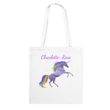 Personalised Rainbow Unicorn Tote Bag