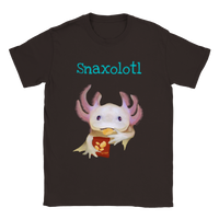Snaxolotl - Snacking Axolotl Cute Salamander Amphibian Unisex Adult T-Shirt