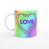 Rainbow Tiny Hearts Love Mug
