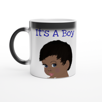 Cute “It’s a Boy” Baby Face Magic image Reveal mug