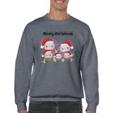 Merry Christmas Axolotls in Santa Hats Classic Unisex Crewneck Sweatshirt