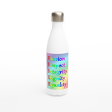 Pride Rainbow White 17oz Stainless Steel Water Bottle
