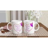 World’s Best Mum Pretty Pink Butterfly and Hearts Gift Mug