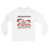 Merry Christmas Axolotls in Santa Hats Unisex Long-sleeved T-shirt