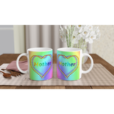 “Mother” Rainbow Tiny Hearts Love Mug