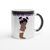 Cute “It’s a Girl” Standing Baby Magic image Reveal mug