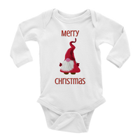 Merry Christmas Gnoel Baby Long Sleeve Onesie