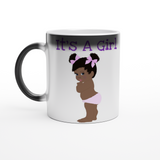 Cute “It’s a Girl” Standing Baby Magic image Reveal mug