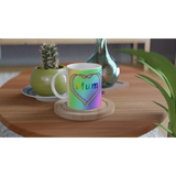 “Mum” Rainbow Tiny Hearts Love Mug